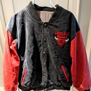 Vintage Chicago Bulls Denim Varsity Jacket XL